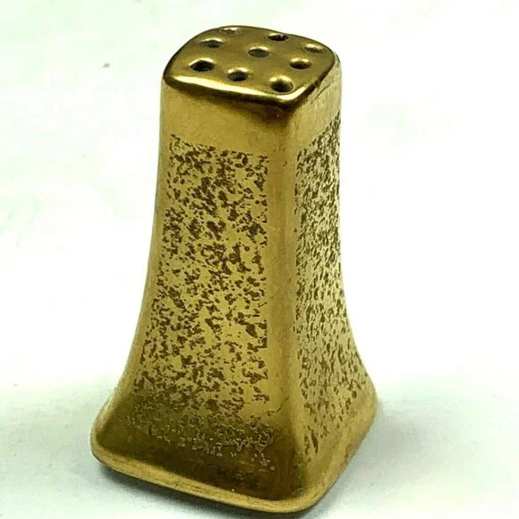 Vintage Pickard Salt Pepper Shakers Gold Tapered Set of 3
